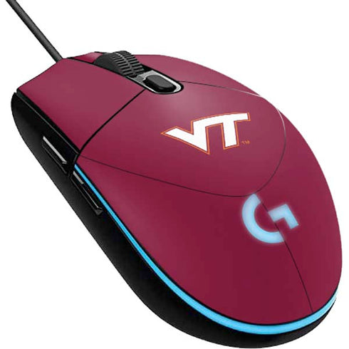 Virginia Tech University Maroon G203 Prodigy RGB Wired Gaming Mouse Skin